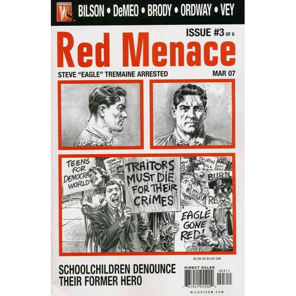 Red Menace #3 VF ; WildStorm Comic Book