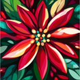 thumbnail image 1 of Red Merry Christmas Flower DIY 5D Diamond Art Painting by Number Kits for Adults Paint with Full Drill Round Diamond Gems Painting Art Craft for Home Wall Decoration 13.8x13.8in, 1 of 8