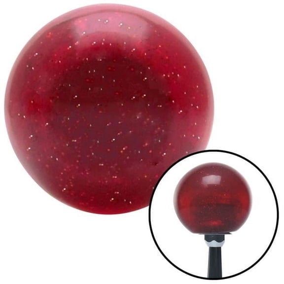 Red Metal Flake Shift Knob with M8 x 1.25 Insert Shifter Auto Manual Custom Hotrod