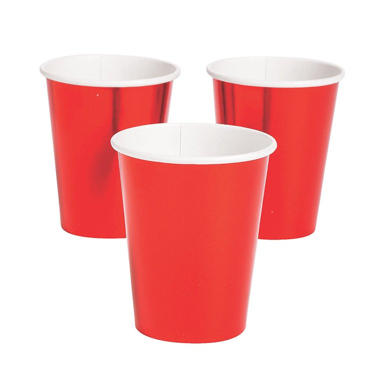 Paper Cup Red 9Oz/240ml Party (10 Units)