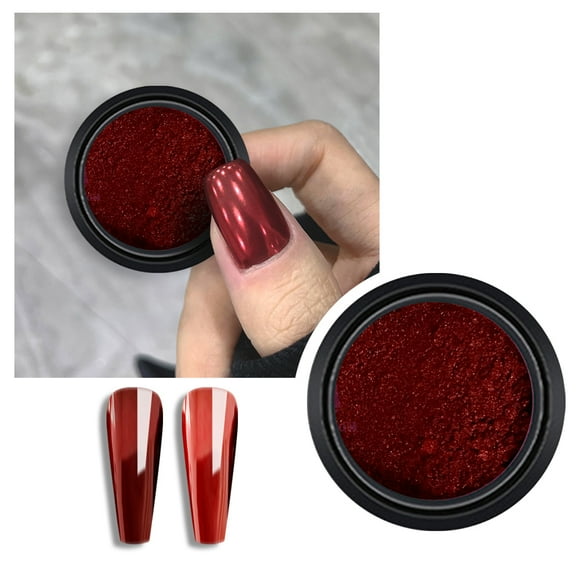 Red Metallic Dust Chrome Nail Powder Kit,Red Chrome Nail Powder Mirror Effect Nail Art Pigment Decoration for Resin Craft & Nail Art