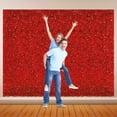 thumbnail image 1 of Red Metallic Floral Sheeting, 1 of 3