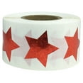 thumbnail image 1 of Red Metallic Sparkle Star Shaped Stickers | 1" inch - 500 Pack | InStockLabels.com, 1 of 4