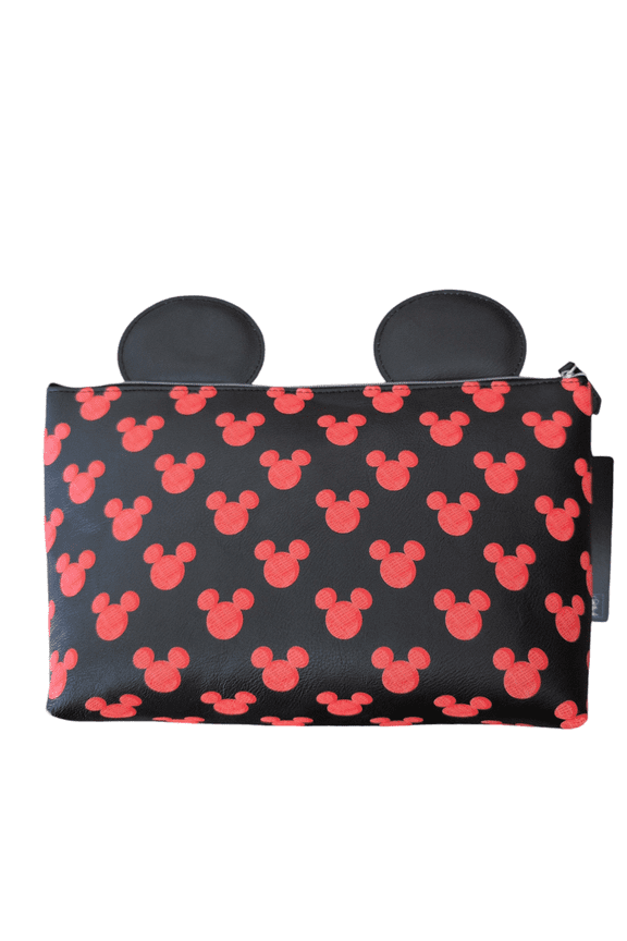 Red Mickey Logo Aop With 3D Ears Large Cosmetic Bag