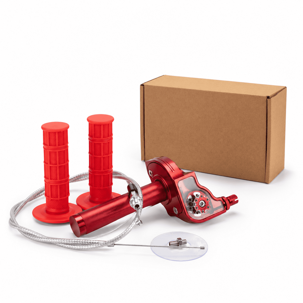 Red Mini Bike Throttle Kit Universal 7/8