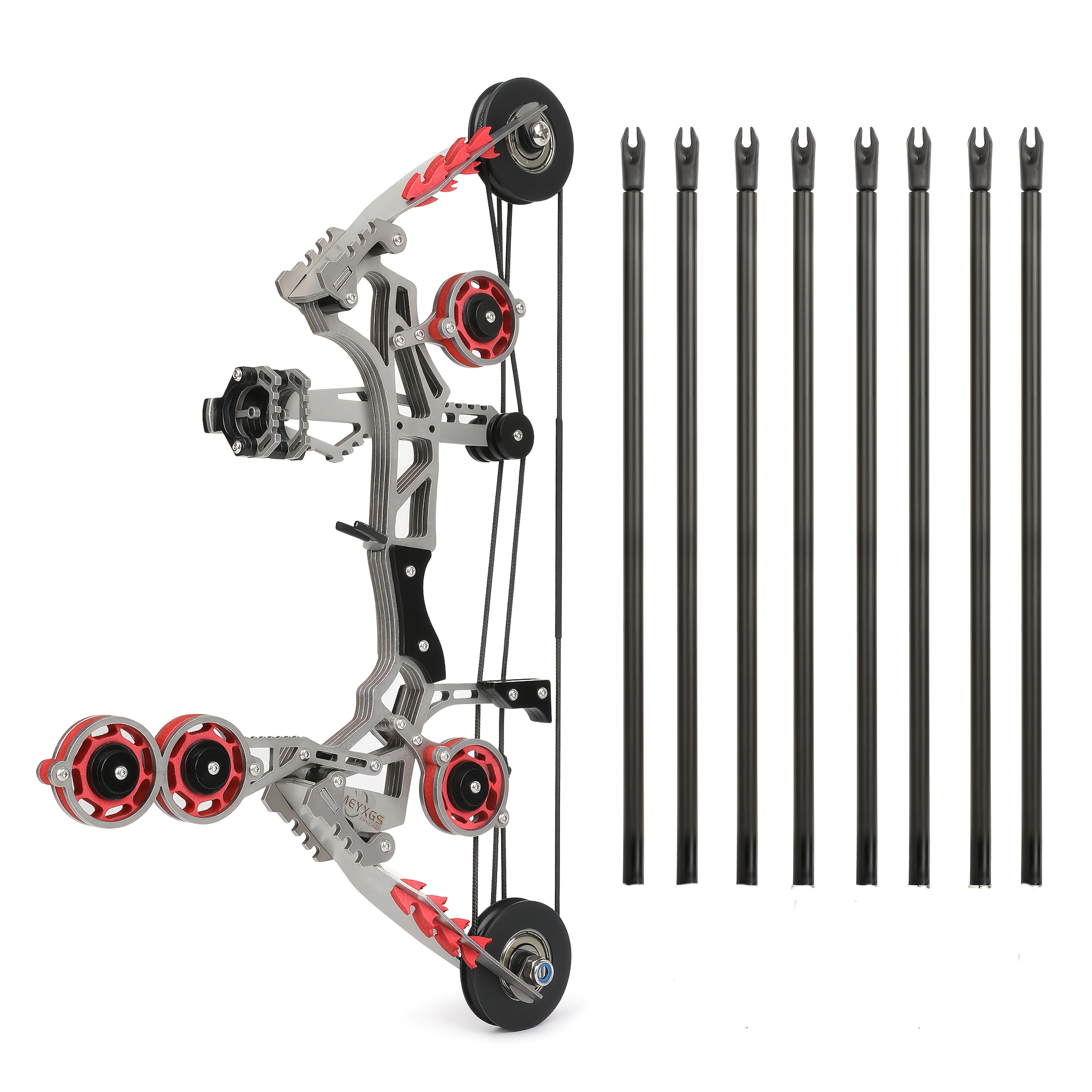 Red Mini Composite Bow Suitable for Outdoor Archery Mini Bow Set On The Right Hand