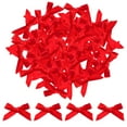 thumbnail image 1 of Red Mini Ribbon Bow, 100Pcs Mini Bows for Xmas Tree Decoration Gift Wrapping DIY Crafts Birthday Present Cards Party Supply Girls Hair Ornament, 1 of 7