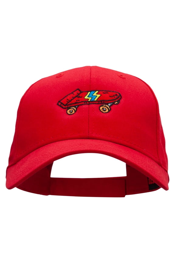 Red Mini Skateboard Embroidered Low Profile Cap - Red OSFM