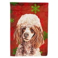 thumbnail image 1 of Red Miniature Poodle Red Snowflakes Holiday Garden Flag, 1 of 2