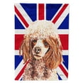 thumbnail image 1 of Red Miniature Poodle with English Union Jack British Flag Garden Flag, 1 of 5