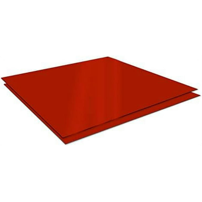 Red Mirror Sheet Plexiglass Pack Of 2-8.5 X 11 Inches Corner