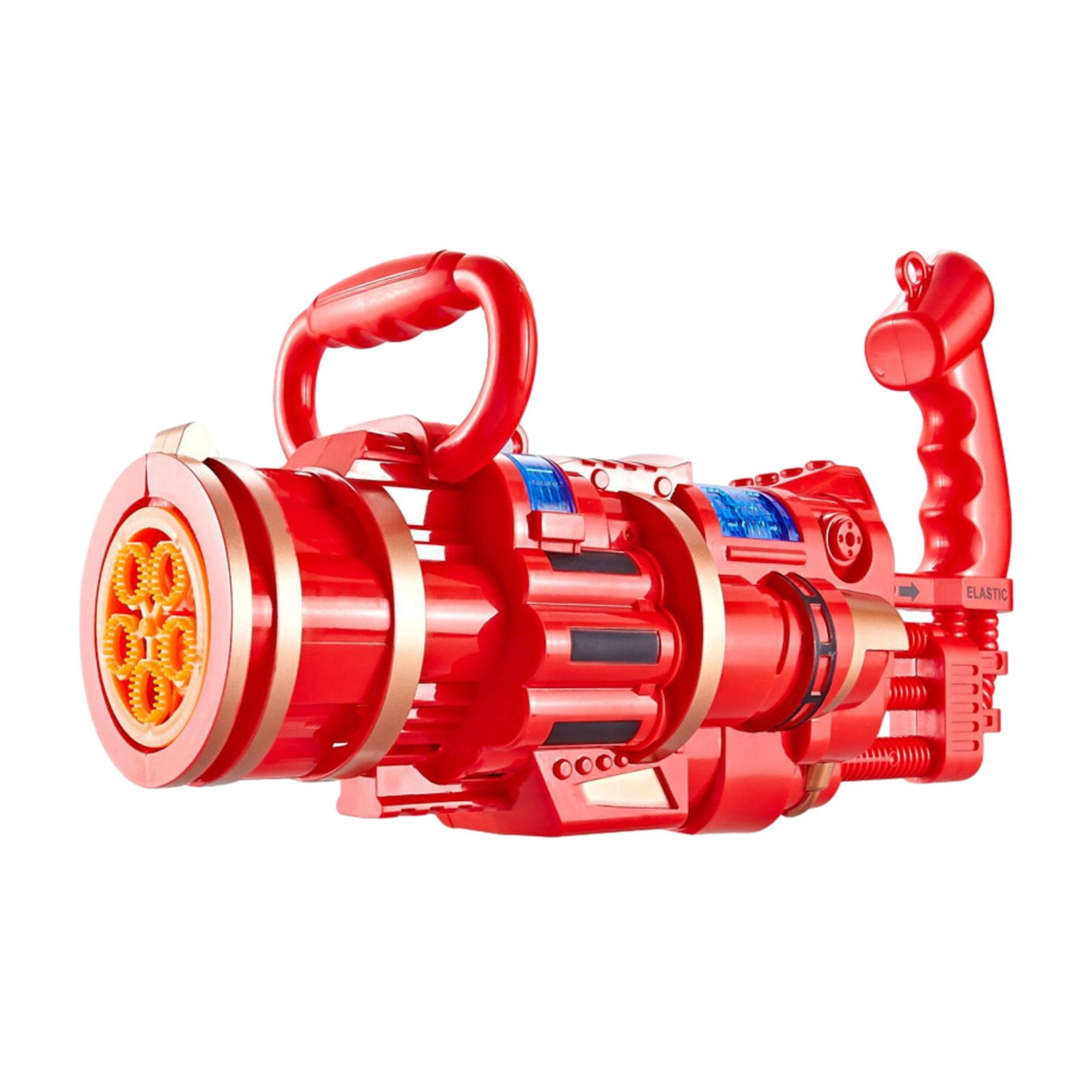 Red Model Large Bubble Machine Gun With 50Ml Solution Led Lights Sound Red model large bubble machine gun with 50ml solution led lights sound