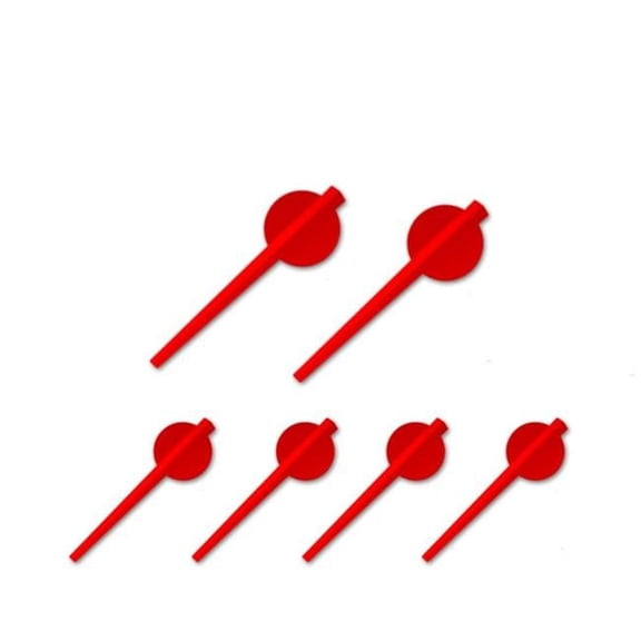 Red Modern 6 Gauge Needle Set