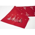 thumbnail image 1 of Red Modern Geometric Christmas Tree Table Runner (16"x67"), 1 of 4