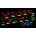 thumbnail image 1 of Red Money Order Dollar Logo LED Neon Sign 20 x 37 - inches, Black Square Cut Acrylic Backing, with Dimmer - Bright and Premium built indoor LED Neon Sign for Defence Force., 1 of 6