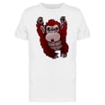 thumbnail image 1 of Red Monkey With Arms Lifted Up Tee Men's -Image by Shutterstock, 1 of 2