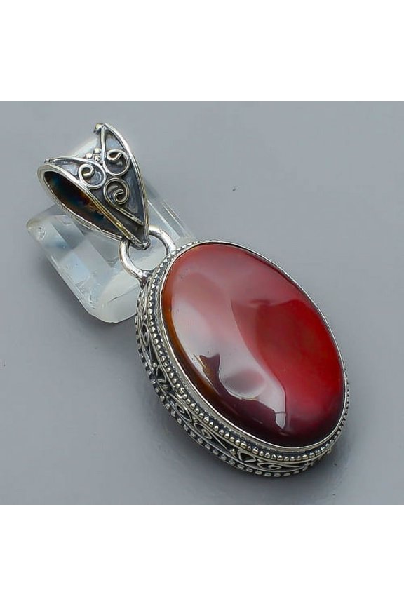 Red Mookaite 925 Sterling Silver Fine Art Pendant 1.83" TP4525-78, Christmas Gift, Gemstone Silver Jewelry, Mookaite Pendant, New Year Sale