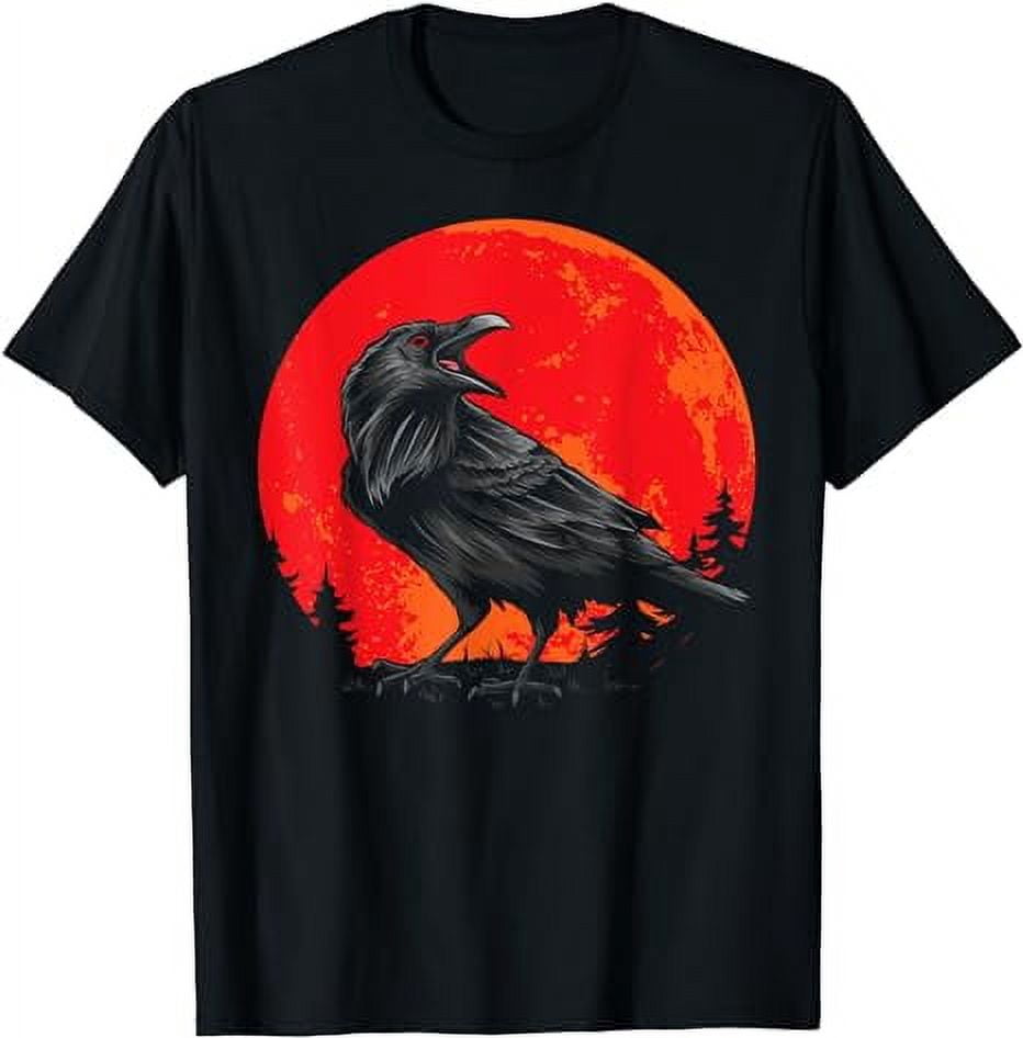 F-Caw-F - Maglietta da uomo divertente con uccello nero, per