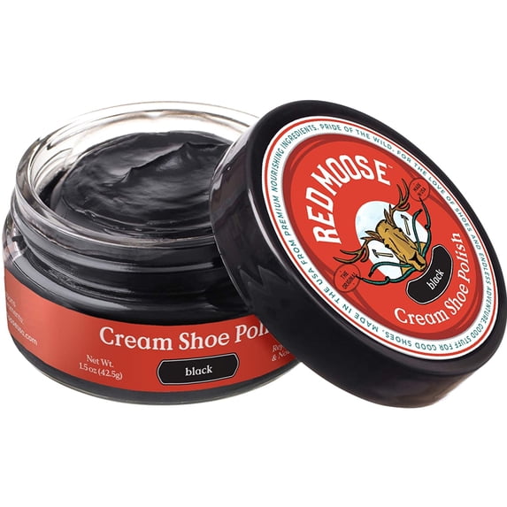 Black Boot and Shoe Cream Polish, Shoe Polish Made in USA for Leather Footwear, Boot Polish and Shoe Shine Cream for Boots, Shoes and Heels