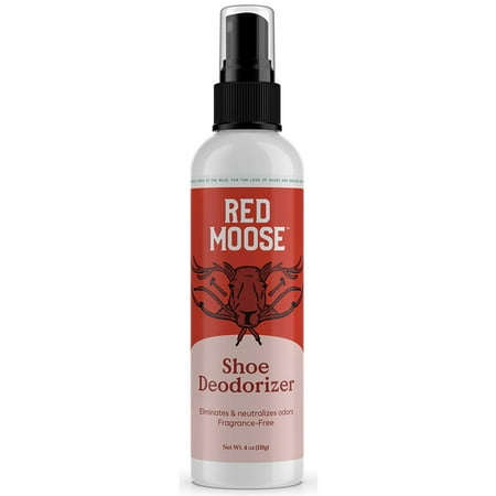 Red Moose Shoe Deodorizer Scent-Free Odor Eliminator Spray, 4 Oz