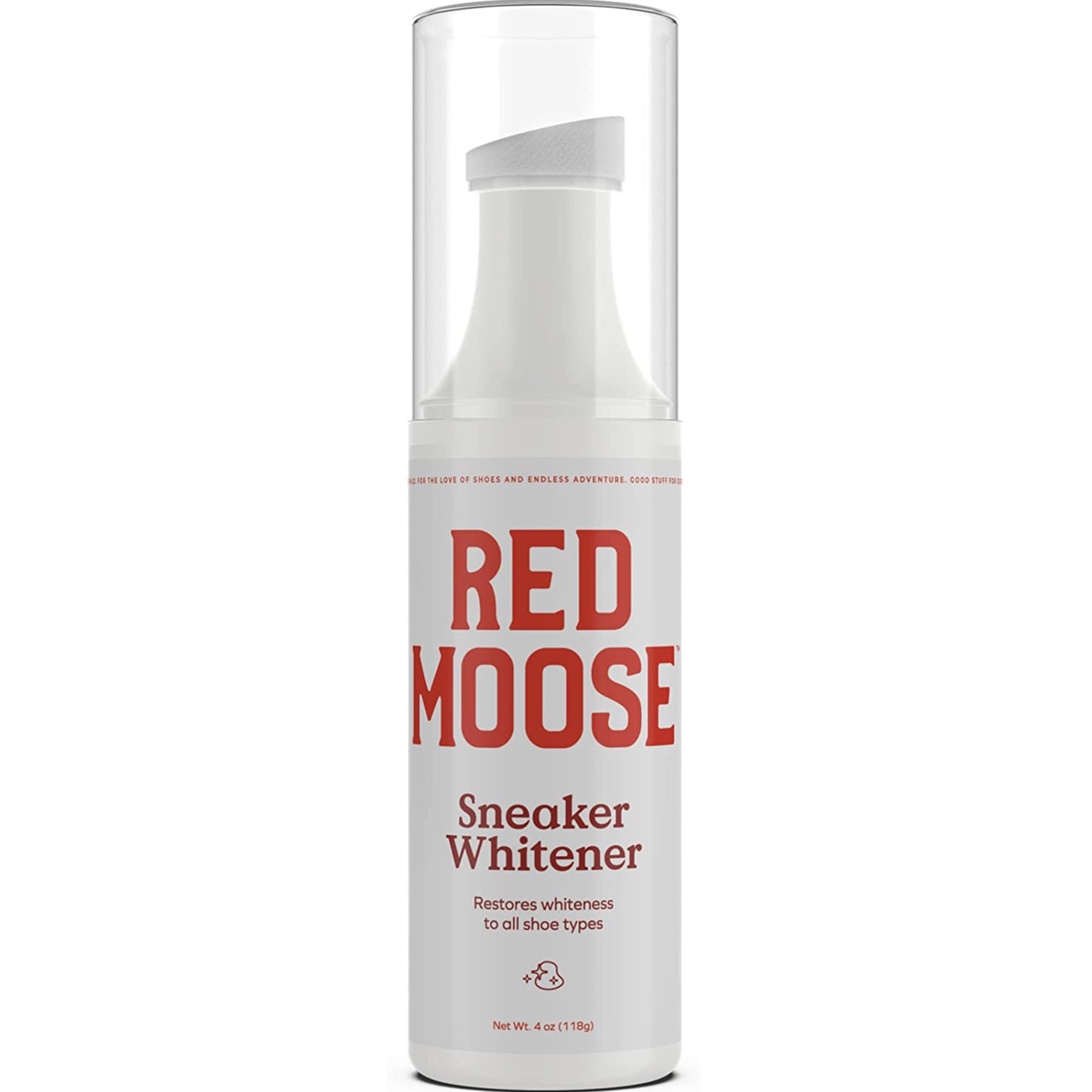 Red Moose Sneaker Cleaner Shoe Whitener for Sneakers, 4 Oz Shoe Shine  Sponge Top