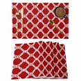 thumbnail image 1 of Red Moroccan Placemats Set of 4, Retro Modern Geometric Morocco Abstract Art Vintage Non-Slip Place Mats Washable Table Mats for Kitchen Dining Table Decorations Indoor/Outdoor, 1 of 9
