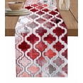 thumbnail image 1 of Red Morocco Table Runner Rustic Country Smear Street Mottled Art Tablerunners 13 x 108 Inch, Table Decorations Tabletop Scarf for Summer Gathering Holiday Farmhouse Kitchen Dining Decor, 1 of 6