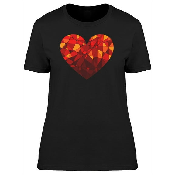 Red Mosaic Heart T-Shirt Women -Image by Shutterstock, Female Large
