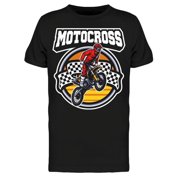 Red Motocross Design T-Shirt Men -Image by Shutterstock, Male 3X-Large