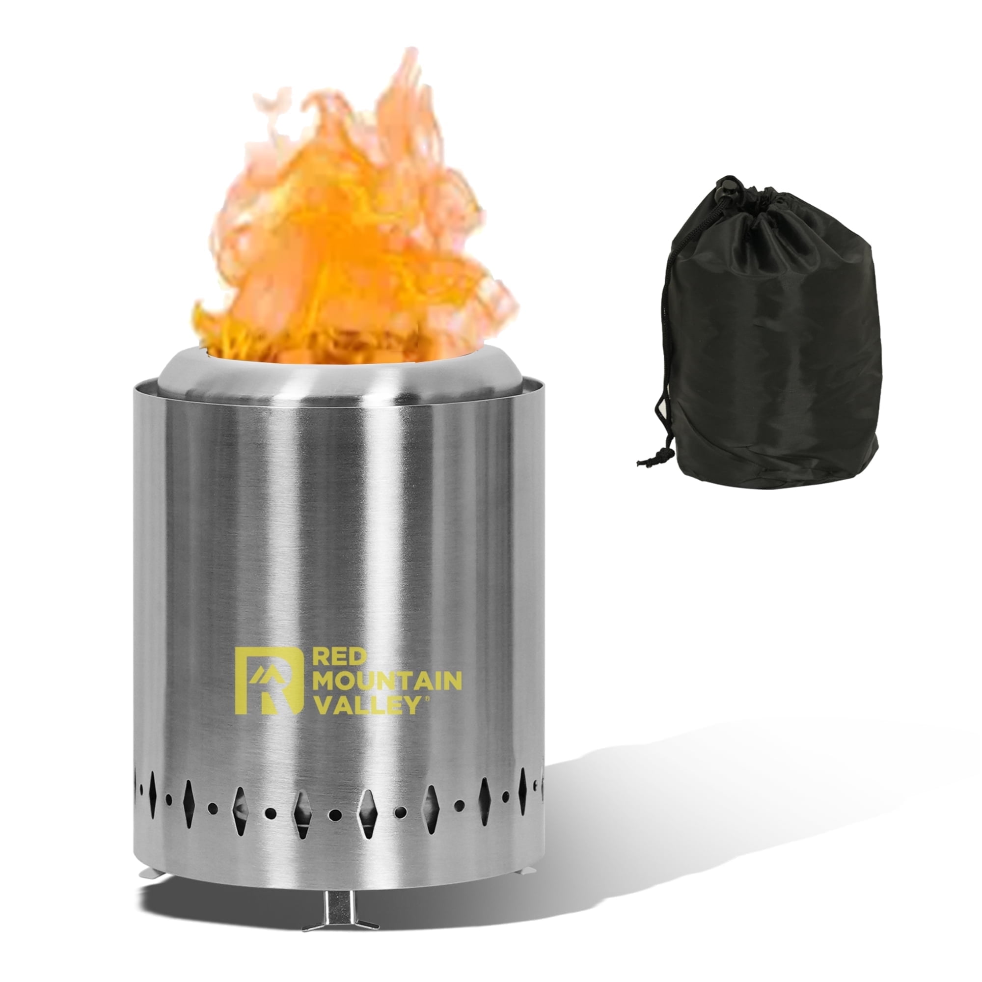 Compact Stainless Steel Tabletop Wood Fire Pit