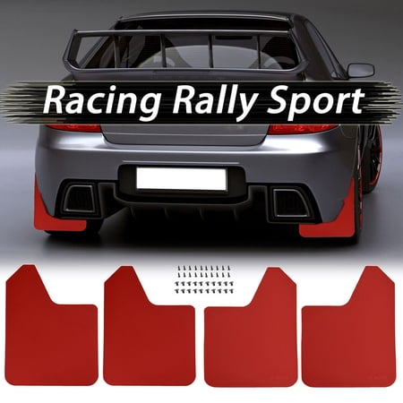 Red Mud Flaps For Subaru Impreza WRX STI Legacy Splash Guards Red Mudflap