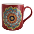 thumbnail image 1 of Red Muladhara Root Chakra Zen Flower Of Life Mandala Circle Ceramic Mug Cup, 1 of 9