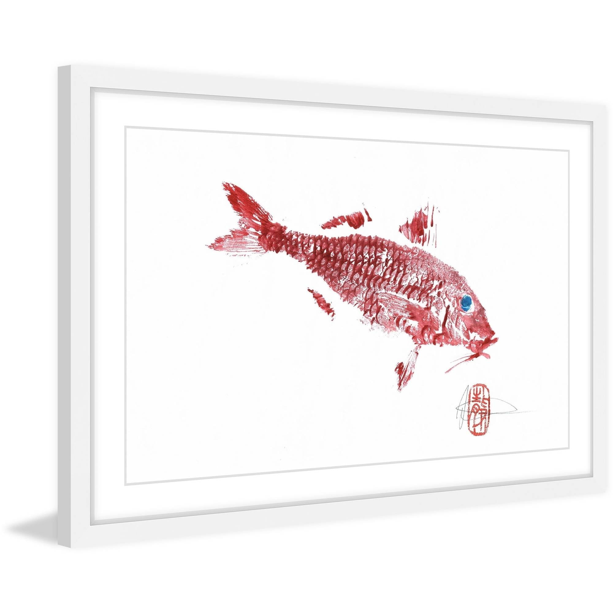 "Red Mullet" Framed Painting Print