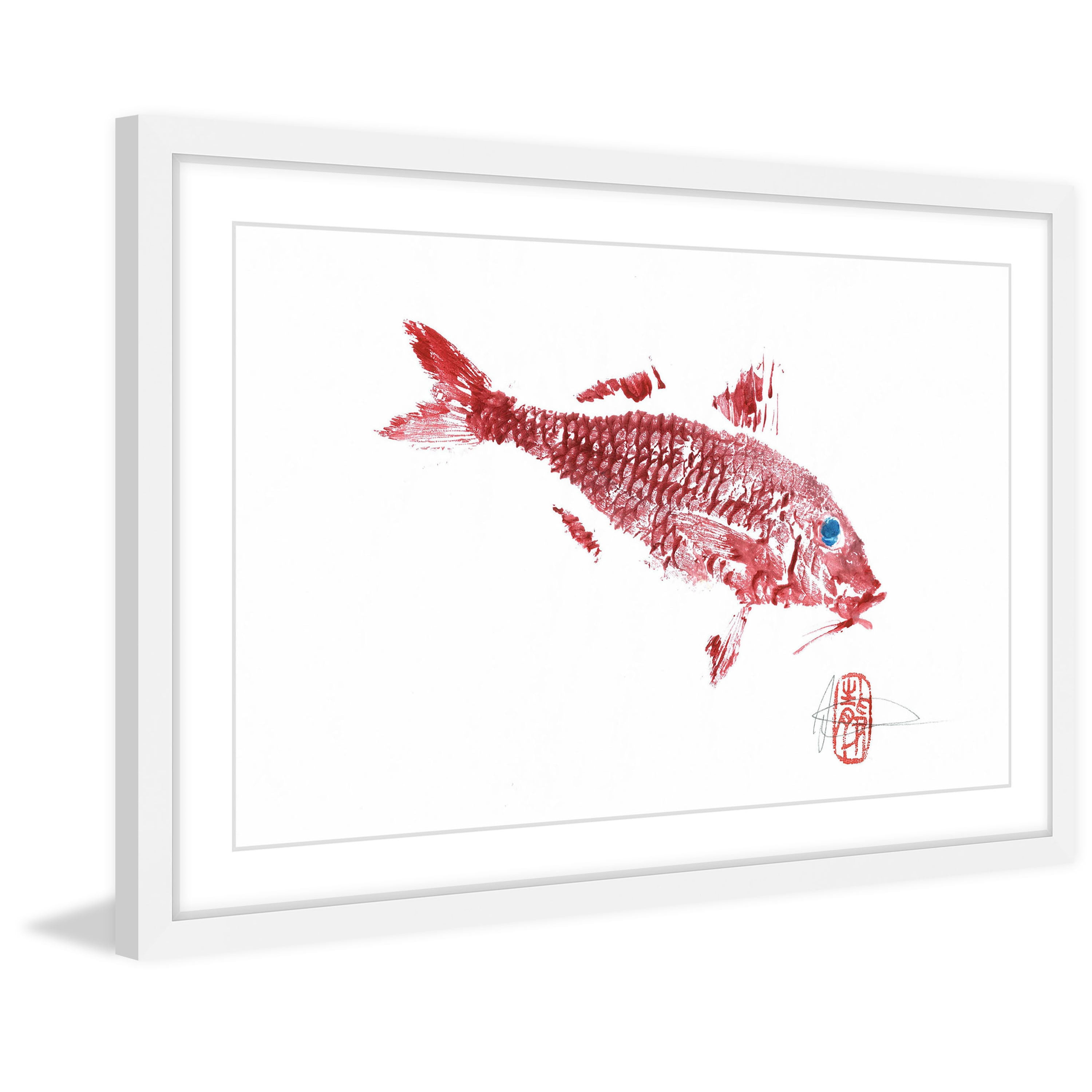 "Red Mullet" Framed Painting Print