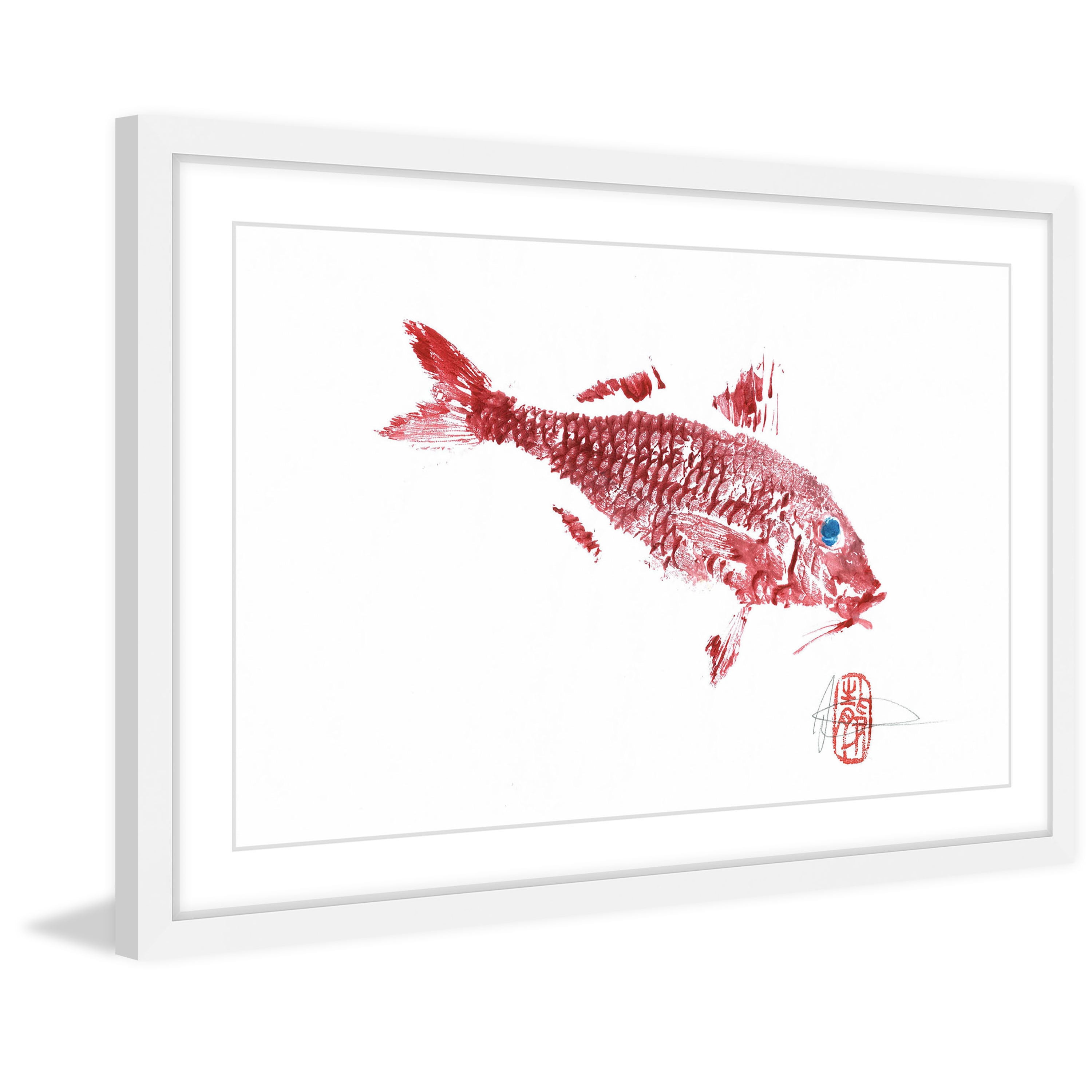 "Red Mullet" Framed Painting Print