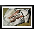 thumbnail image 1 of Red Mullets 40x28 Large Black Wood Framed Print Art by Claude Monet, 1 of 2