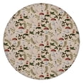 thumbnail image 1 of Red Mushroom Berry Leaf Beige Pattern Round Fitted Tablecloth with Elastic Edge,Dining Table Cover Waterproof,Outdoor Round Tablecloth for Camping,Dining,Indoor and Outdoor, 1 of 7