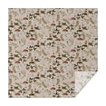 thumbnail image 1 of Red Mushroom Berry Leaf Beige Pattern Square Tablecloth,Waterproof Square Table Cover,Wipeable Spillproof Washable Table Cover for Home Kitchen Party Decor 60"x60"(152x152cm), 1 of 6