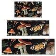 thumbnail image 1 of Red Mushroom Butterfly Black Pattern Kitchen Rugs Sets Of 3,Kitchen Runner Rugs Non Skid Washable,Decorative Kitchen Floor Mats for Kitchen,Sink,Laundry,17"x30"+ 17"x47" + 17"x59", 1 of 6