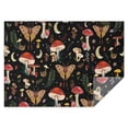 thumbnail image 1 of Red Mushroom Butterfly Black Pattern Rectangle Tablecloth 60"x84",Waterproof Polyester Rectangle Table Cloth, Wipeable Spillproof Polyester Tablecloth for Dining, Camping, Indoor and Outdoor, 1 of 5