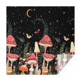 thumbnail image 1 of Red Mushroom Butterfly Black Pattern Square Tablecloth,Waterproof Square Table Cover,Wipeable Spillproof Washable Table Cover for Home Kitchen Party Decor 42"X42"(107x107cm), 1 of 6