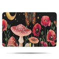 thumbnail image 1 of Red Mushroom Fantasy Black Pattern Bathroom Rugs Mat,Non Slip Microfiber Bathroom Rug,Rubber Backing,Soft Bathroom Mats for Bathroom Floor,Tub and Shower,17x27in(43x68cm), 1 of 4