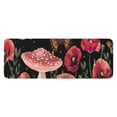thumbnail image 1 of Red Mushroom Fantasy Black Pattern Kitchen Rug Mat,Kitchen Runner Rugs Non Skid Washable,Decorative Kitchen Floor Mats for Kitchen,Sink,Laundry,17"x47.2", 1 of 7