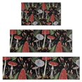 thumbnail image 1 of Red Mushroom Fern Black Pattern Kitchen Rugs Sets Of 3,Kitchen Runner Rugs Non Skid Washable,Decorative Kitchen Floor Mats for Kitchen,Sink,Laundry,17"x30"+ 17"x47" + 17"x59", 1 of 6