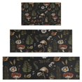 thumbnail image 1 of Red Mushroom Fern Black Pattern Kitchen Rugs Sets Of 3,Kitchen Runner Rugs Non Skid Washable,Decorative Kitchen Floor Mats for Kitchen,Sink,Laundry,17"x30"+ 17"x47" + 17"x59", 1 of 6
