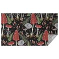 thumbnail image 1 of Red Mushroom Fern Black Pattern Rectangle Tablecloth 60"x102",Waterproof Polyester Rectangle Table Cloth, Wipeable Spillproof Polyester Tablecloth for Dining, Camping, Indoor and Outdoor, 1 of 6