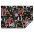 thumbnail image 1 of Red Mushroom Fern Black Pattern Rectangle Tablecloth 60"x84",Waterproof Polyester Rectangle Table Cloth, Wipeable Spillproof Polyester Tablecloth for Dining, Camping, Indoor and Outdoor, 1 of 5