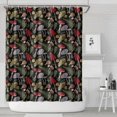 thumbnail image 1 of Red Mushroom Fern Black Pattern Shower Curtain 84"x72" ,Bathroom Decorative Shower Curtains Set with 12 Hooks,Modern Waterproof Washable Shower Curtain, 1 of 6
