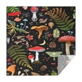thumbnail image 1 of Red Mushroom Fern Black Pattern Square Tablecloth,Waterproof Square Table Cover,Wipeable Spillproof Washable Table Cover for Home Kitchen Party Decor 60"x60"(152x152cm), 1 of 6