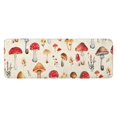 thumbnail image 1 of Red Mushroom Floral Light Beige Pattern Kitchen Rug Mat,Kitchen Runner Rugs Non Skid Washable,Decorative Kitchen Floor Mats for Kitchen,Sink,Laundry,17"x47.2", 1 of 7